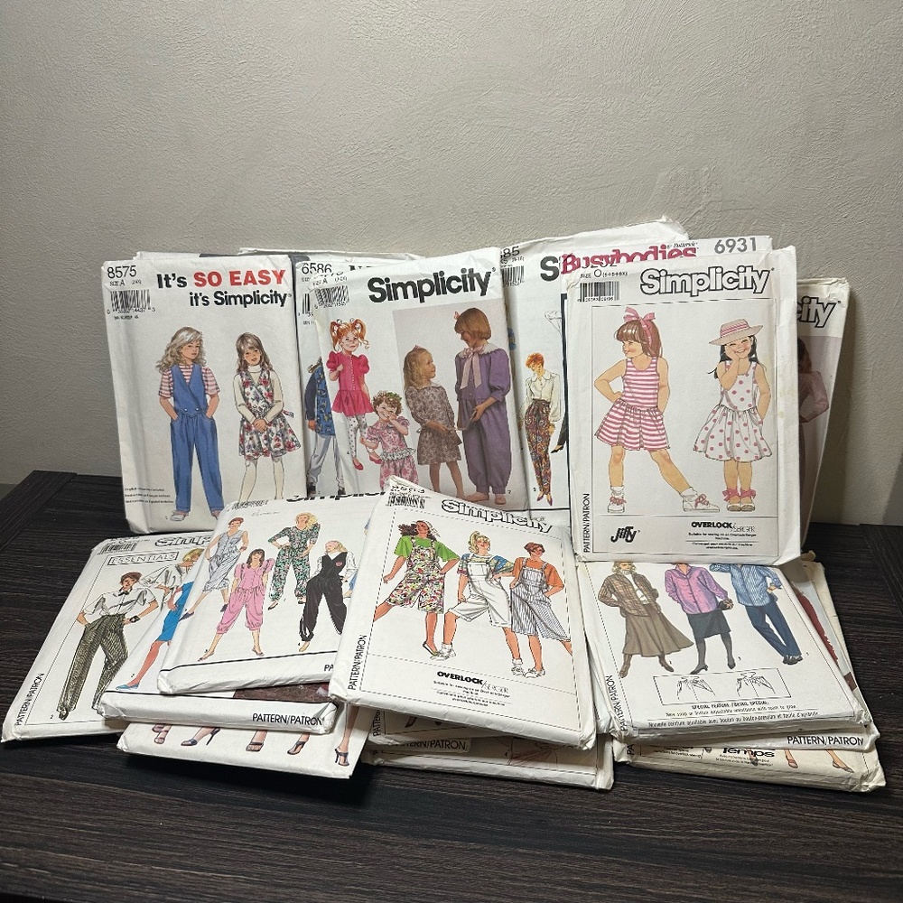 Simplicity & Vogue Dress Clothing Patterns for Women and Kids Lot of 24
